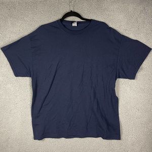 Gildan DryBlend Blue T-Shirt Mens Size XL Short Sleeve Blank Solid